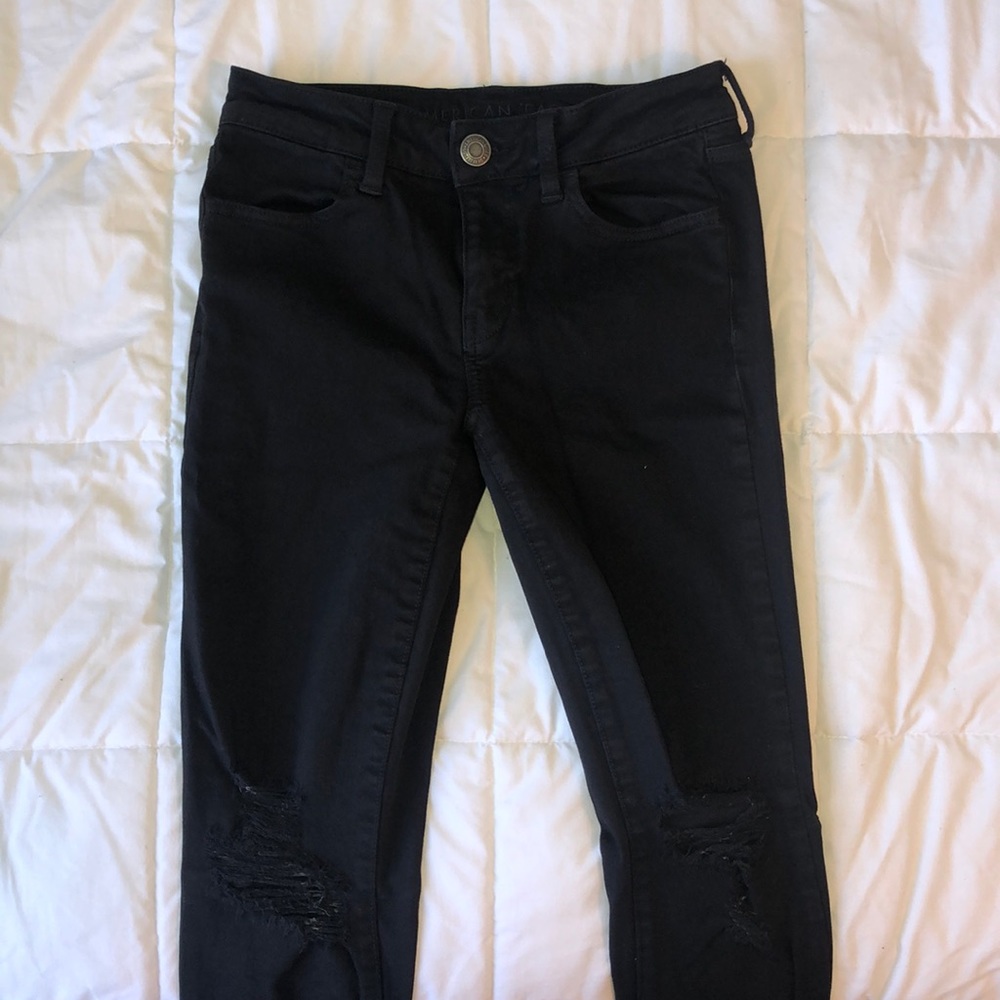 Ripped black American Eagle jeans